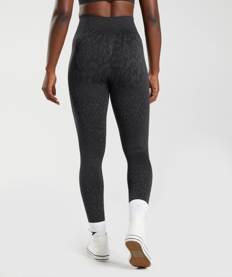 Women's Gymshark Adapt Animal Seamless Leggings Black | CA 136ND7